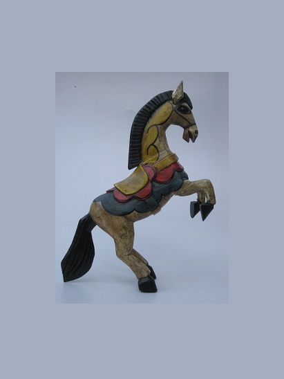 CARVED HORSES / Carved horse 14 inch tall handpainted